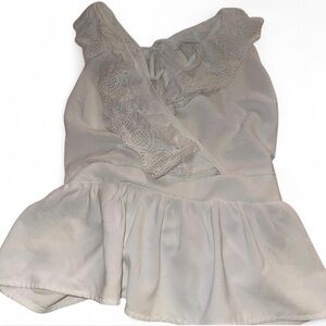 Elegant Cream Sleeveless Blouse